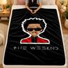 Flannel BlanketThe Weeknd Warm Soft Throw Blanket for Indoor Sofa Bed Living Room Use