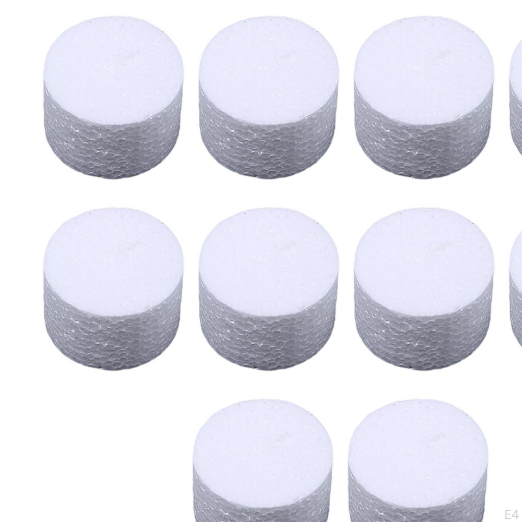 10 Pieces Foam Cylinders ,White ,Painting Supplies, Carving Craft Material Circles for Crafts