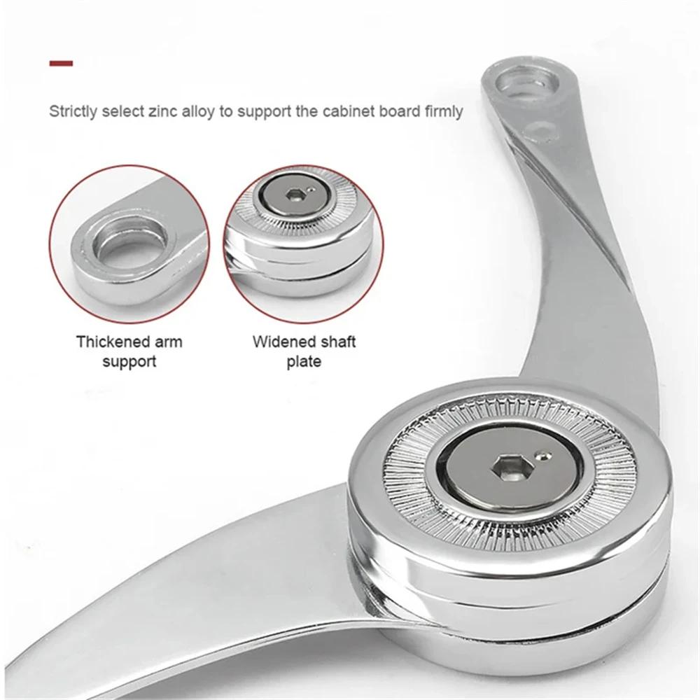 Hydraulic Randomly Stop Hinges Kitchen Cabinet Door Adjustable Polish Hinge Furniture Lift Up Flap Stay Support Hardware