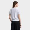 Fila White Fashion Trend Classic Simple Retro Casual Versatile Comfortable Knitted Short Sleeve Sweater Women Tops Cloud-White F11W623404FWT