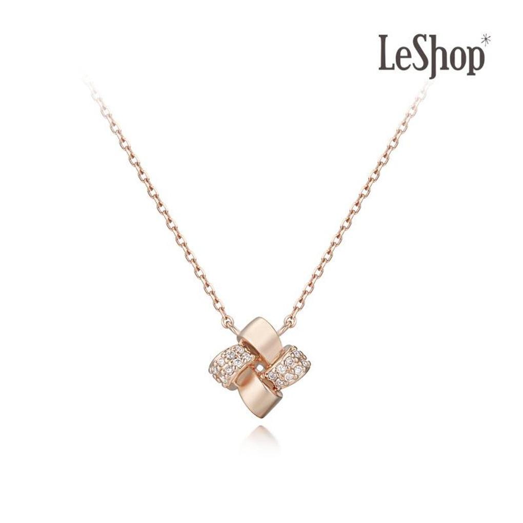 [LeShop] 14K Weave Necklace (Gold Plated)_LJ5164BRN