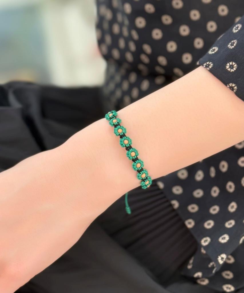 Bonbeau Flower Garden Color Knot Bracelet Flower Garden Handmade Color Knot Bracelet