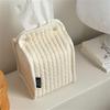 Striped Cotton Standing Tissue Dispenser Easy Cleaning Designs Space Saving Storage Solution for Countertops