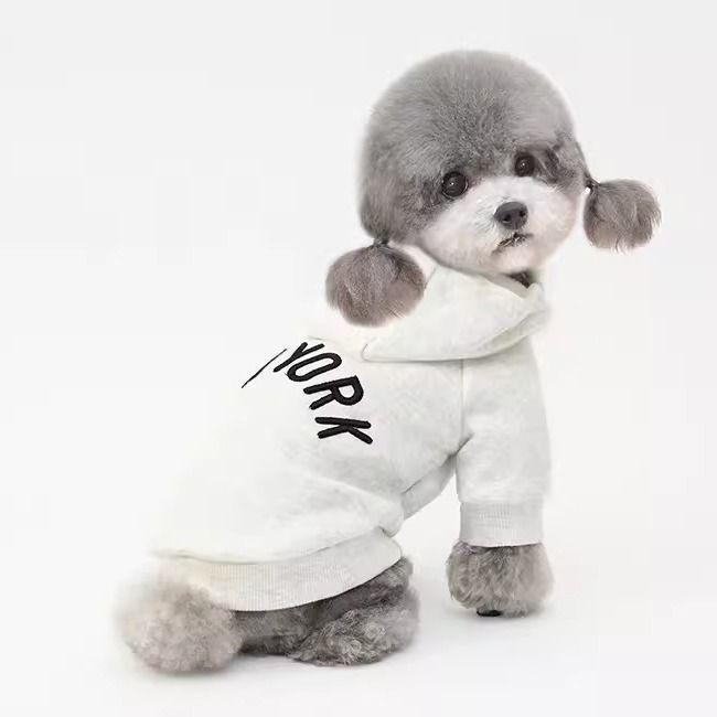 

Golden Gradient Cat & Small Dog Hoodie - Spring/Autumn Style for Teddy, Bichon, Pomeranian - Warm Two-Legged Pet Clothes XS (1-2 jin, refer to chest) світло-сірий колір