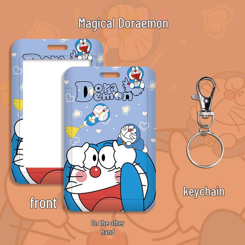 Cartoon Campus ID Holder with Lanyard for Students: Access Card, Meal Card, Bus/Subway Badge