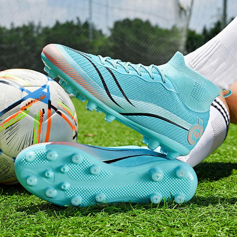 Teen Broken Training Match Broken Sneakers DingTalk High Top Soccer Shoes Male Student Female Spikes