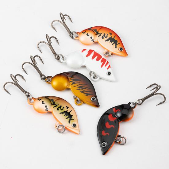 5Pcs Fishing Baits Artificial Lures Treble Hook Design Realistic Compact Design Portable Bionic Shrimp Lures Fishing Tools