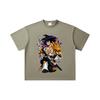 260 GSM Double Yarn 32 Count 100% Cotton Dragon Ball V68 Goku Samurai Print Unisex Heavy Cotton T Shirt