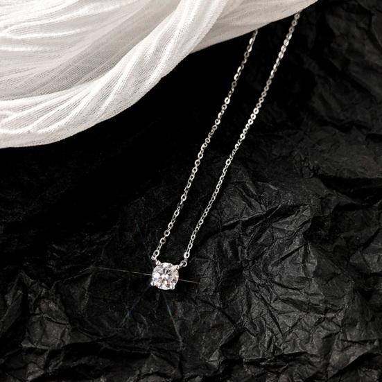 Women Necklace Rhinestone Pendant Adjustable with Extended Length Hollow Chain Lady Clavicle Necklace Neck Jewelry