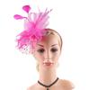 Vintage Flower Mesh Fascinators Hat 1920s with Hair Clip Clip Headwear Feathers Tea Party Headwear Women