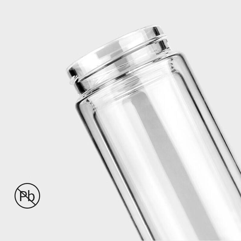 Thermos Double-Layer Heat-Resistant Glass Tea Infuser Mug 400ml