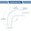 X AUTOHAUX 1 Set 25mm/0.98"-35mm/1.38" ID 90mm/3.54" Length 90° Hose Universal with Red Blue Car Silicone Hose Clamp