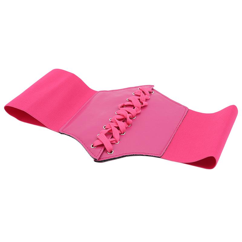 Women Vintage Embroidered Corset Belt Elastic Waistband Girdle Rivet Decor Bandaged Dress Accessory