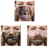 Unisex 3D Lustiges Gesicht Aufgedruckte Masken Winddicht Verstellbare Mundmaske Halloween