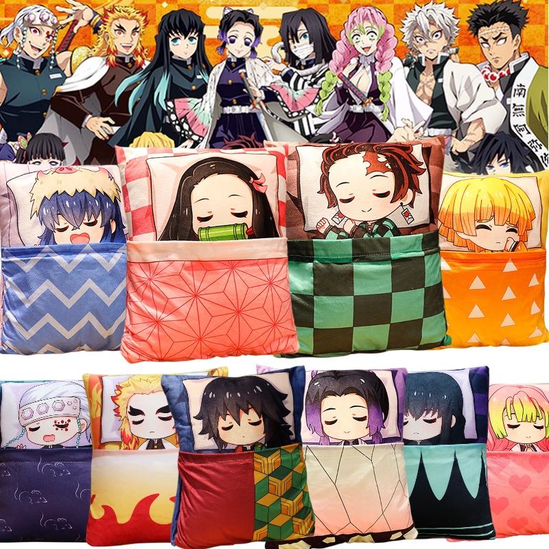 Slayer Demon Nezuko Tanjiro Pillow Soft Cushion Anime Cushion Plush Toys Gifts
