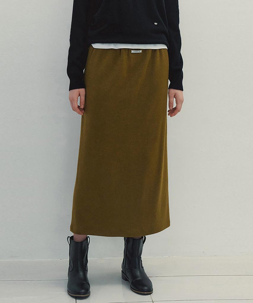 NEEV Smock Banding Long Skirt (Olive)