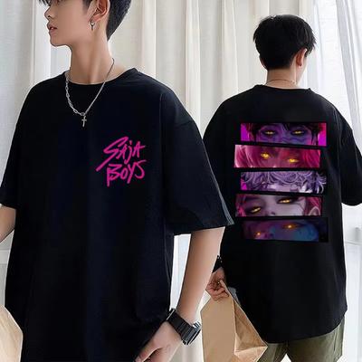 Kpop Anime Demon Hunter Saja Chlapecké Tričko Pánské Dámské Vintage Trendy Populární Tričko Nadměrné Bavlněné Ležérní Trička Streetwear