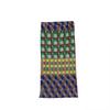 Women's 2026 Summer Colorful Printed Plaid Midi Skirt with Slit and Elastic Waist