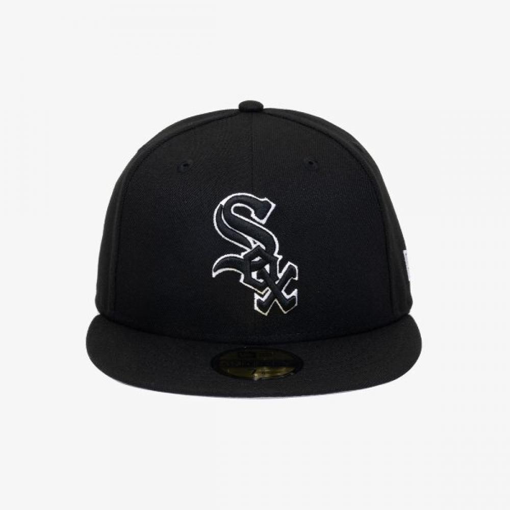New Era Chicago White Sox Basic Outline Fitted Cap Black 11941974