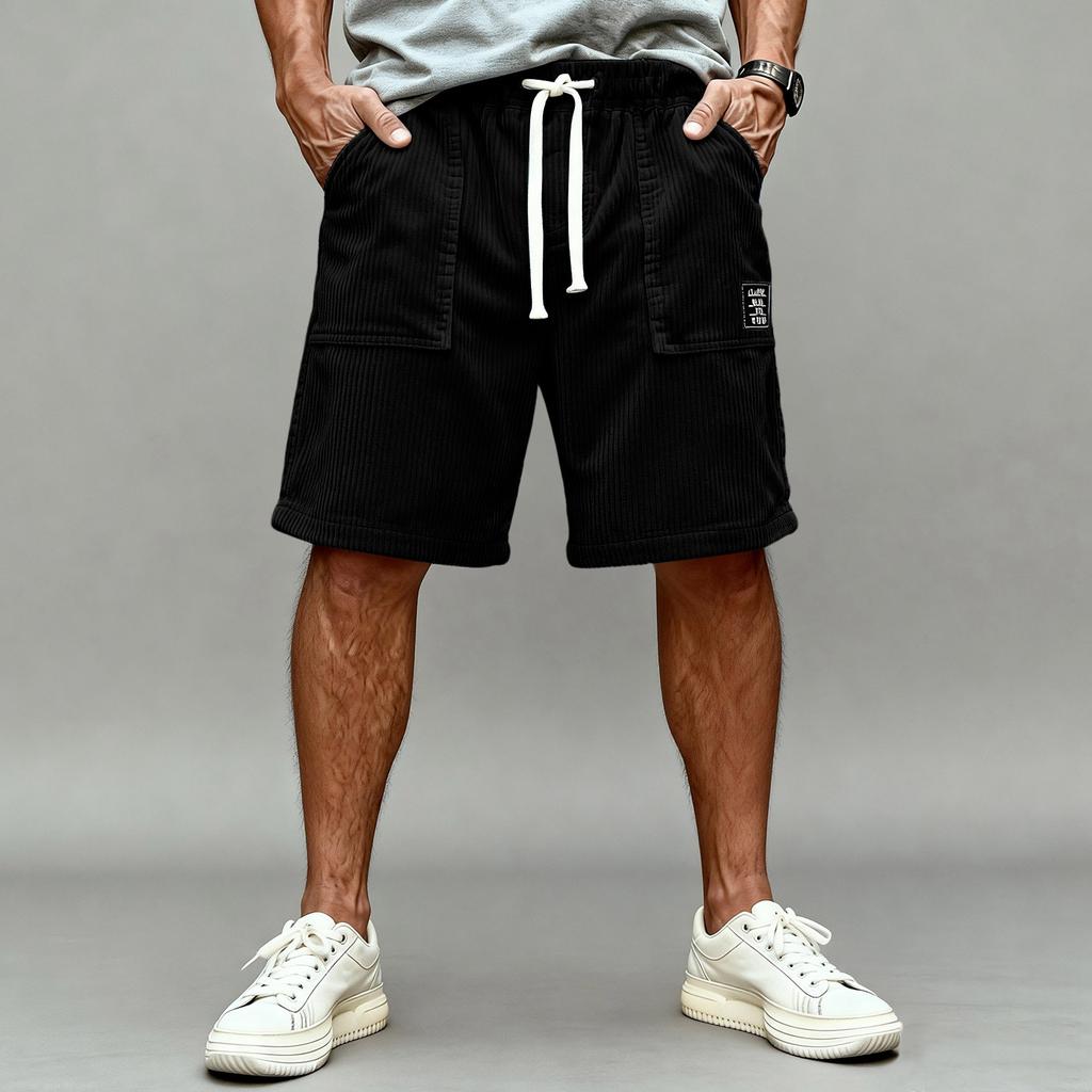 Herenkleding Shorts Casual Katoen Trekkoord Taille Heren Katoenen Shorts 5 Inch Binnenbeenlengte Shorts Heren Heren Strandshorts voor Mannen Zomerstijl