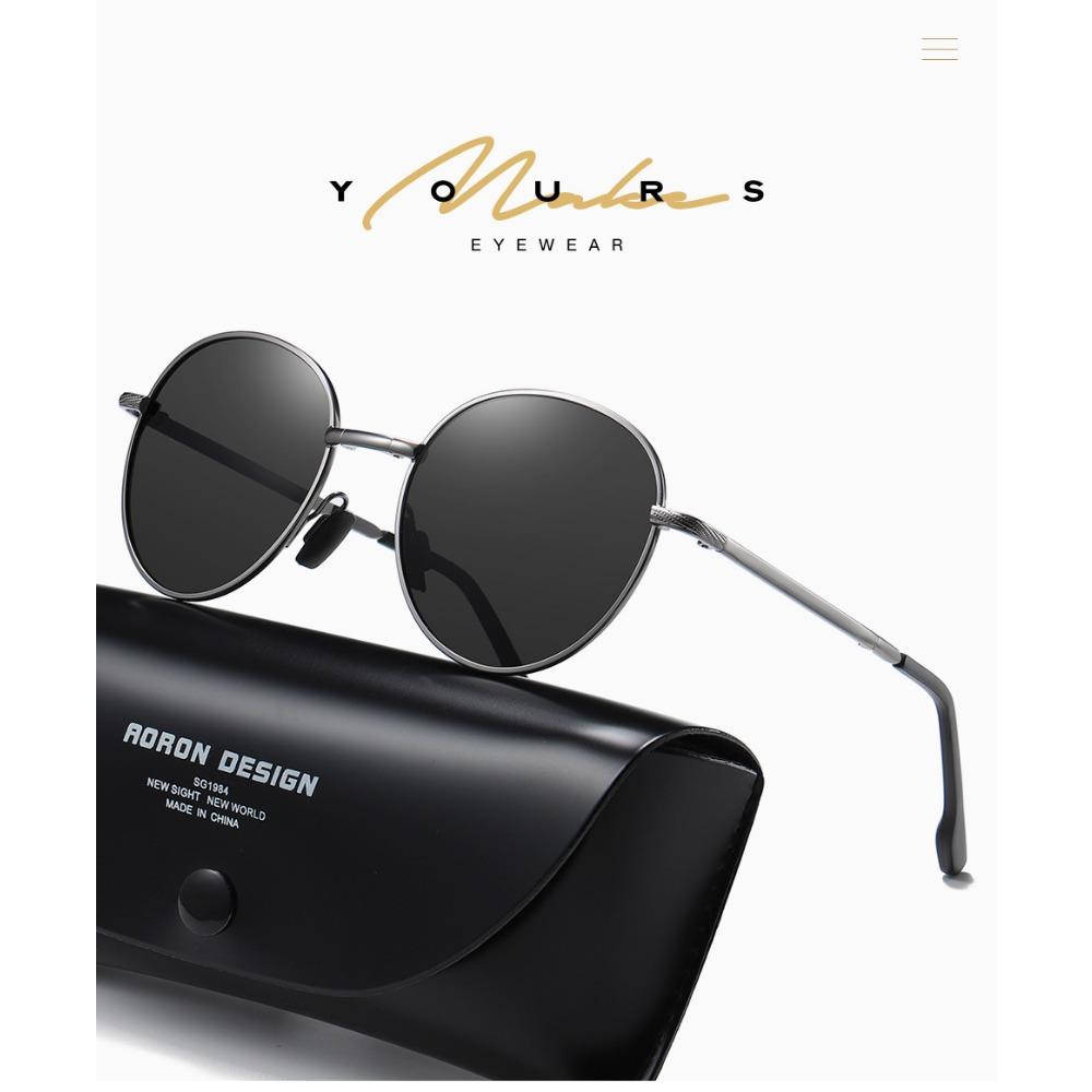 aoron Folding Polarized Sunglasses Fashion Round Frame Colorful Sunglasses Sunglasses Glasses