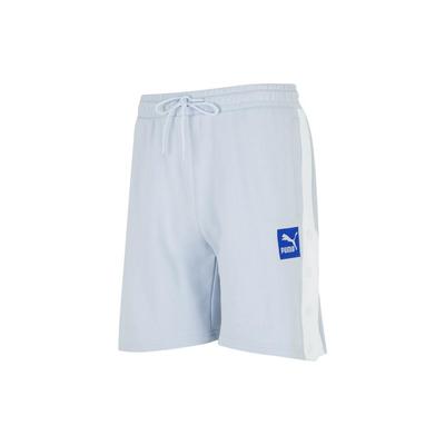 Lace-Up Sports Casual Patchwork Button Shorts Men Bottoms Ice-Blue 536782-21