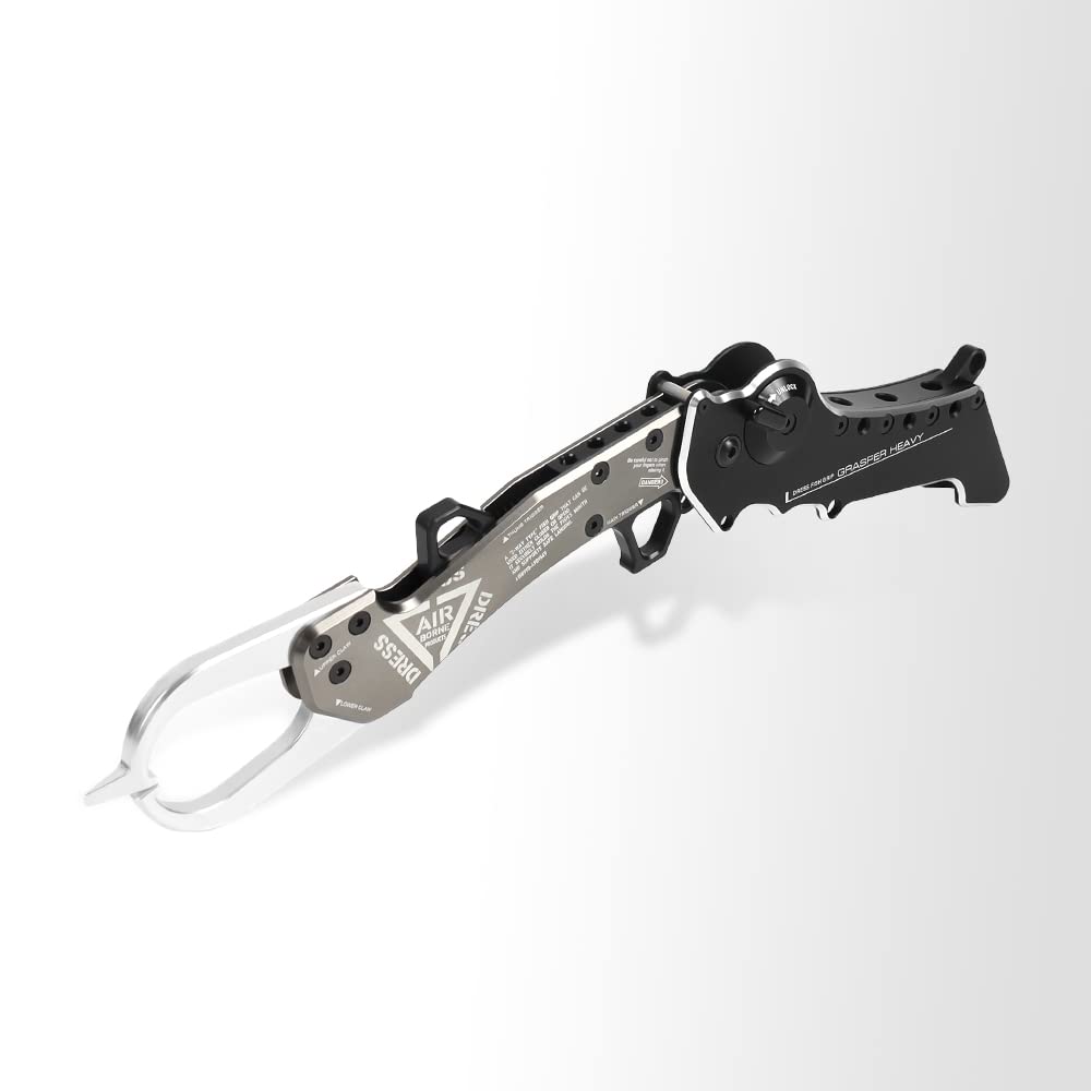 DRESS GRASPER Battleship Folding Fishing Machined Stainless for Fish Grabbing and Landing HEAVY, Gray, Grip, Steel,