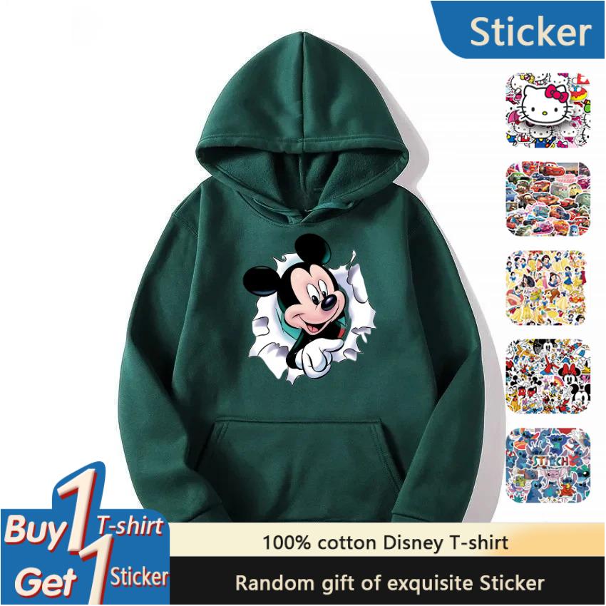 Disney Partner-Look Mickey Mouse Kapuzenpullover für Paare, Kinder-Hoodies für Frühling, Herbst und Winter
