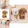 Cute Sitting Dog Plushie With Short Fur Material For Childrens Bedroom Decor