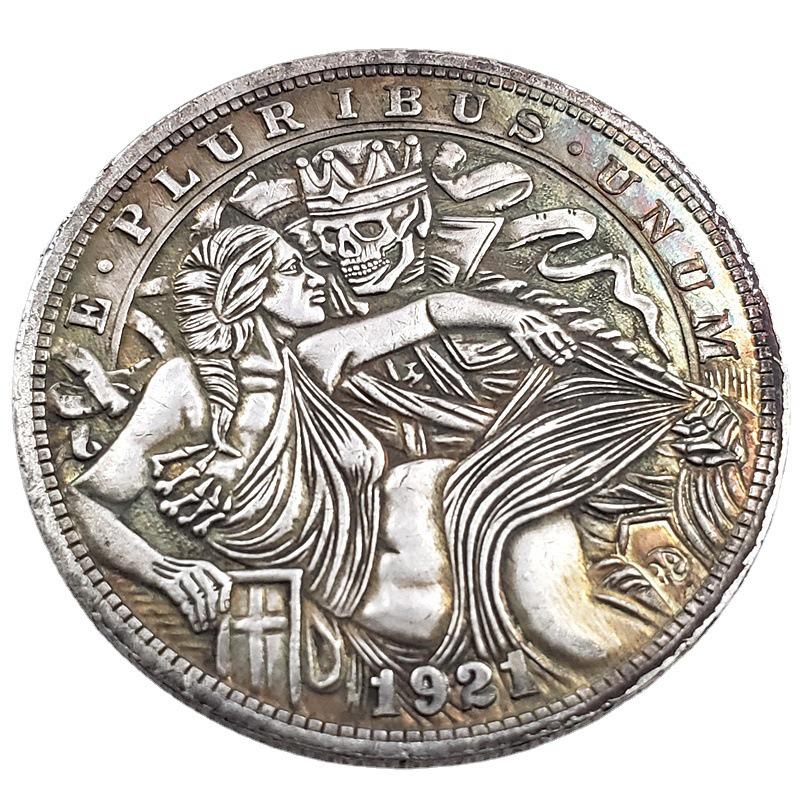 Silver-Plated Magic Coin for Antique Collectors H4523