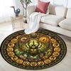 Beetle Forest Symbols Round Area Rug Under Office Chairs Bedroom Living Room Home Decor