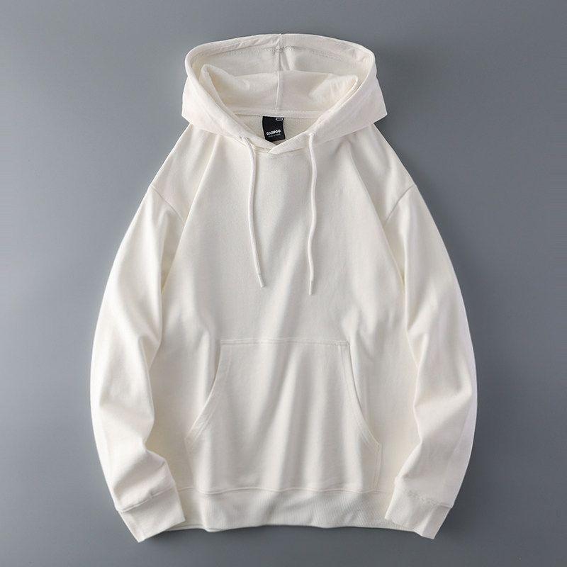 Тяжелый Американский Ретро Пуловер Экспортная Спортивная Толстовка White L