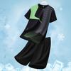 Traje Deportivo Casual de Verano para Hombre de Manga Corta Ligero de Secado Rápido de Seda de Hielo Conjunto de Dos Piezas