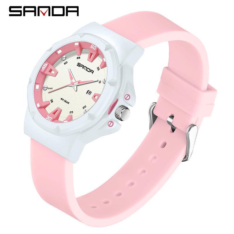 SANDA Quartz Watch Casual Sports with Calendar, Special for Exams and Students