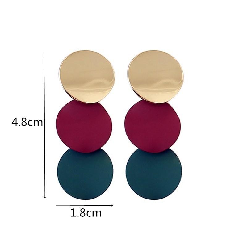Big Statement Earrings Red Black White Gold Round Circle Oval Geometric Earrings for Women Punk Metal Earring Boho Jewelry 2020