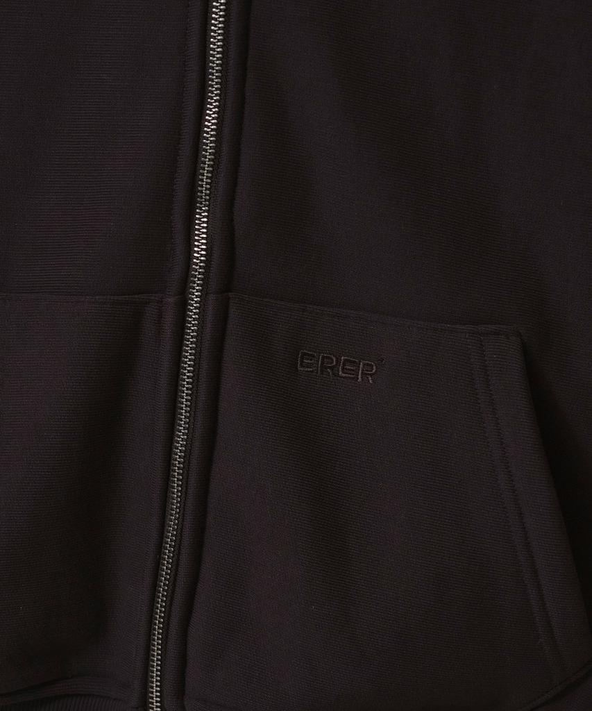 Erer Men Oversized Sweat Hoodie Zip-Up Brown