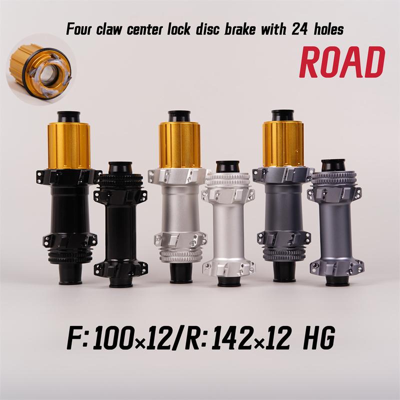 New 24 Hole Sealed Bearing Ultra Light Four Claw Road Bicycle Wheel Hub, 100/135/142 Compatible With For SHIMANO SRAM 11S