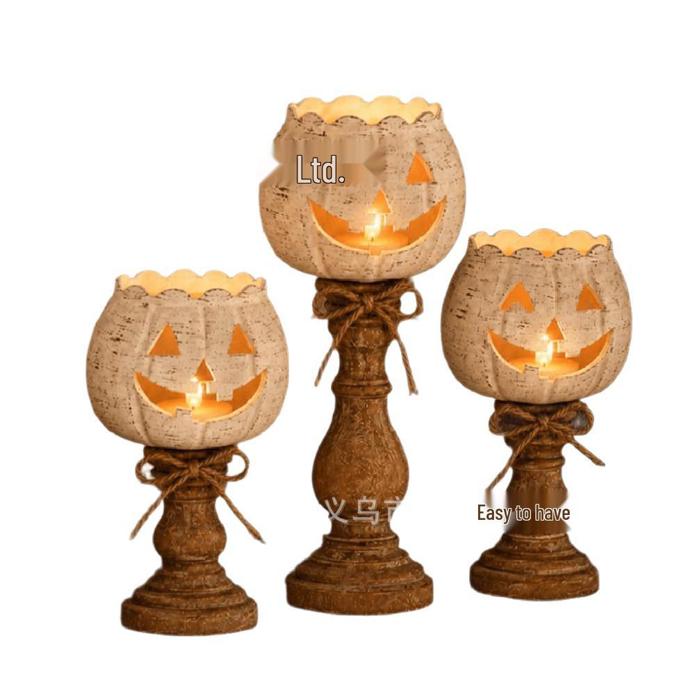 Cross-border Hot Selling Pumpkin Candle Holder for Halloween