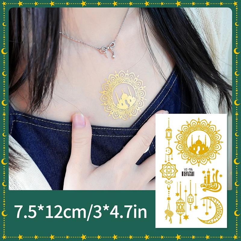 Ramadan Decorations  Ramadan Stickers Temporary Tattoo Sticker Muslim Party Supplies Ramadan Mubarak Accessories