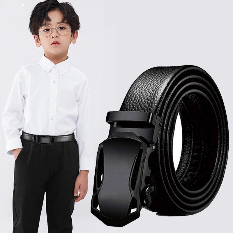 

Children s belt, boys automatic buckle, versatile, trendy Korean version, pants belt, youth student belt 120cm чорний