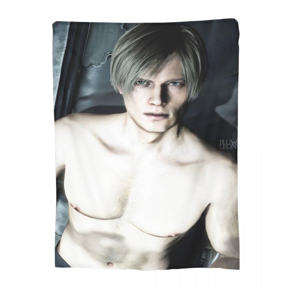 L-Leon Kennedy Game Blanket Coral Fleece Plush Relax Super Soft Throw Blanket for Sofa Quilt