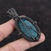 African Chrysocolla Pendant Copper Wire Wrapped Pendant Handmade Copper Jewelry Dainty Pendant Anniversary Gift Chrysocolla Gemstone Jewelry