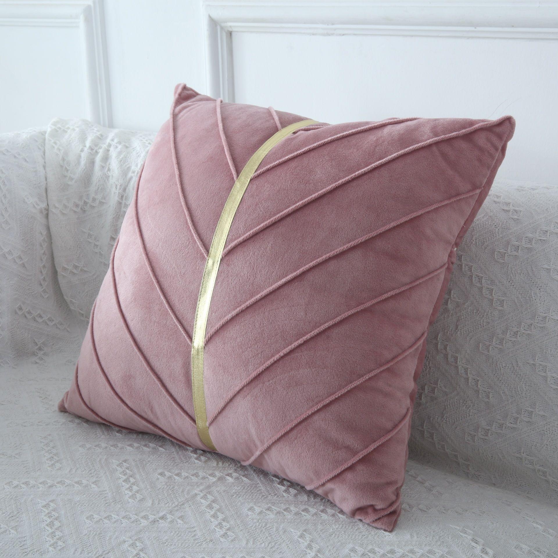 

Однотонный ручной работы V-образной формы с золотыми полосками для украшения дома, дивана, подушки, подушки и простые подушки 45 * 45 without core