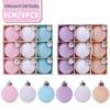 Set of 9 Transparent 8cm Macaron Christmas Ornaments for Tree Decor