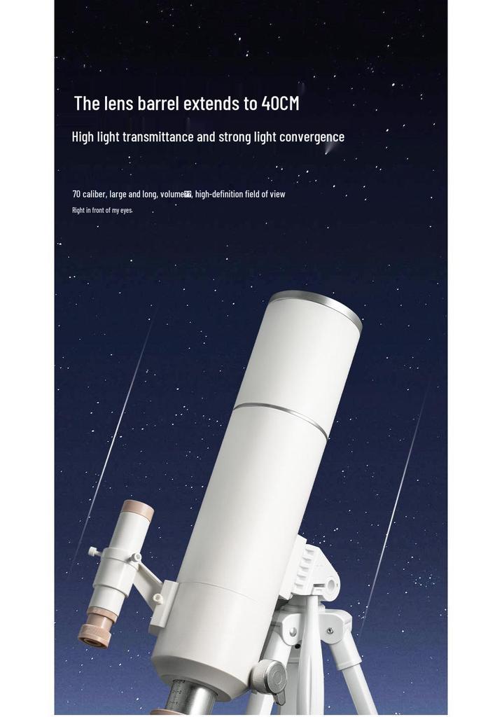 Pro Astronomical Telescope: HD, High Magnification, Large Aperture for Stargazing and Moon Observation; Electronic Eyepiece for Photos and Videos.