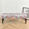 Potah na lavici s květinovým potiskem Jídelna Stretch Spandex Potahy na klavírní stoličku Obdélníková postel Potah na dlouhou stoličku Nábytek Domácí dekorace