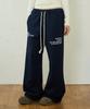 BOUNDARY Lettering Low Straight Fit Long Sweatpants [Navy]