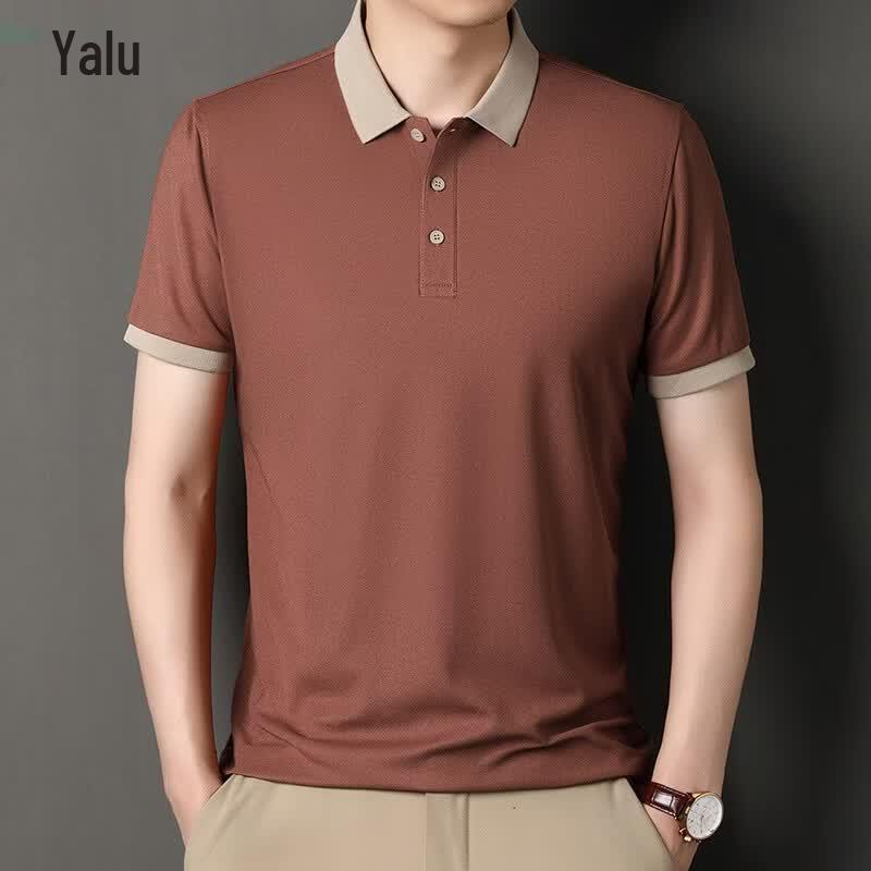 Yalu Men s Casual Solid Polo Shirt L