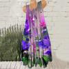 3d Women Handpainted Fashion Print Mini Dresses Sleeveless Summer Loose Casual Short Dress Oversized Roundneck Female Dress