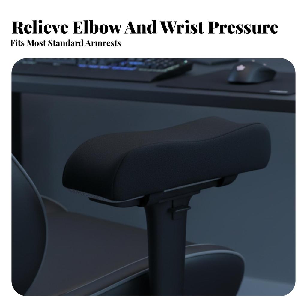 Ergonomic Armrest Pad with Memory Foam Contoured Cushion Removable